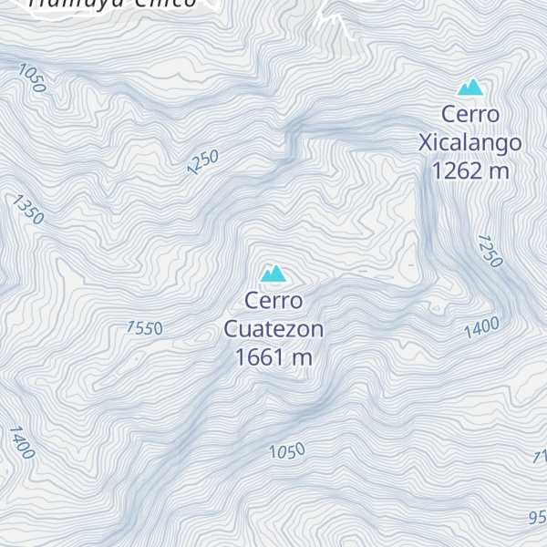 Map of Cerro Cuatezon