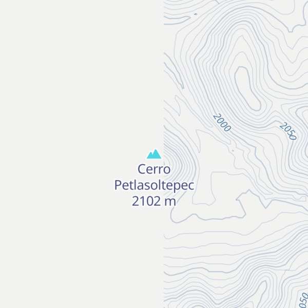 Map of Cerro Petlasoltepec