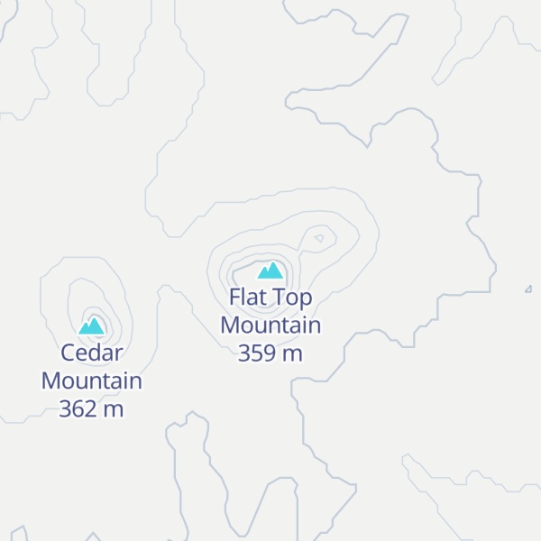 Map of Flat Top Mountain