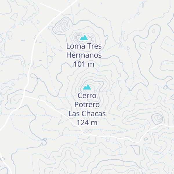 Map of Cerro Potrero Las Chacas