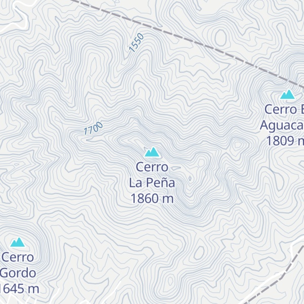 Map of Cerro La Peña