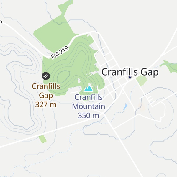 Map of Cranfills Mountain
