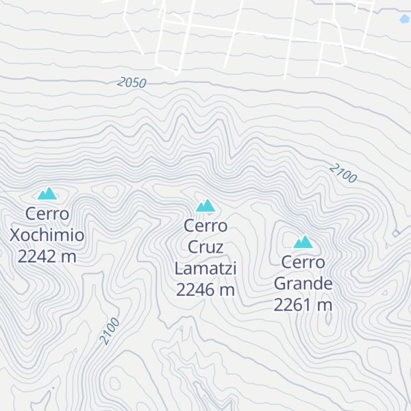 Map of Cerro Cruz Lamatzi