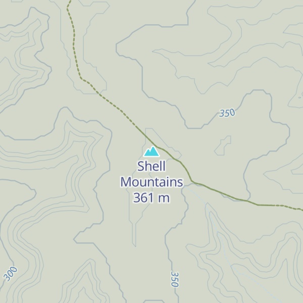 Map of Shell Mountains