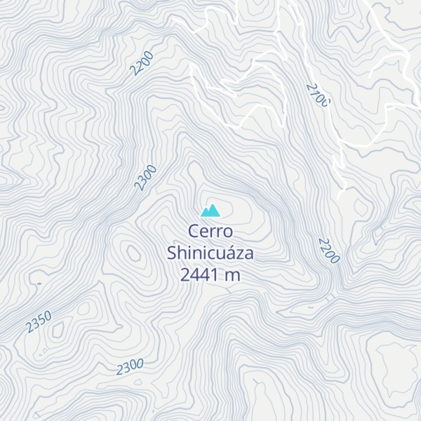 Map of Cerro Shinicuáza
