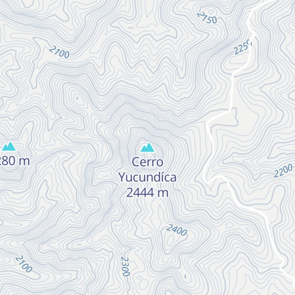 Map of Cerro Yucundíca