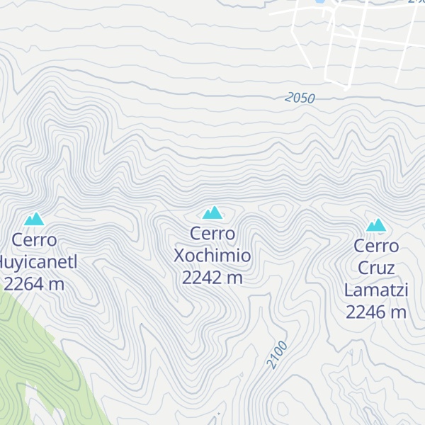 Map of Cerro Xochimio