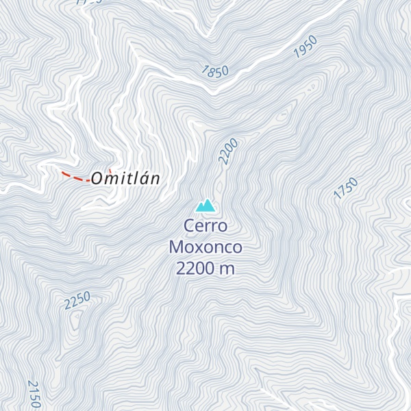 Map of Cerro Moxonco