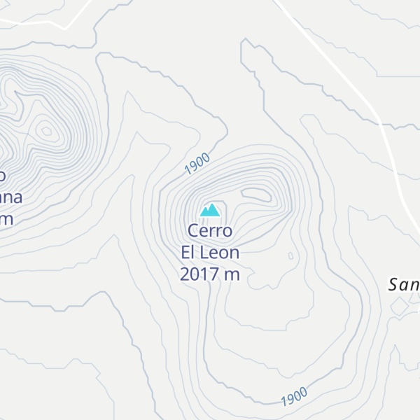 Map of Cerro El Leon