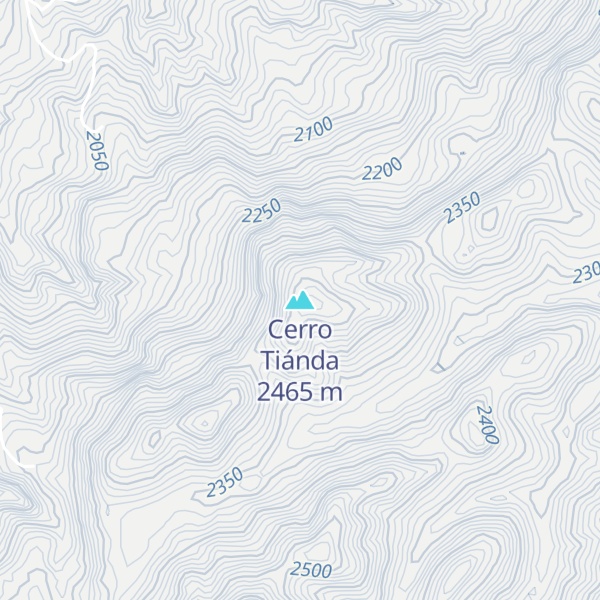 Map of Cerro Tiánda