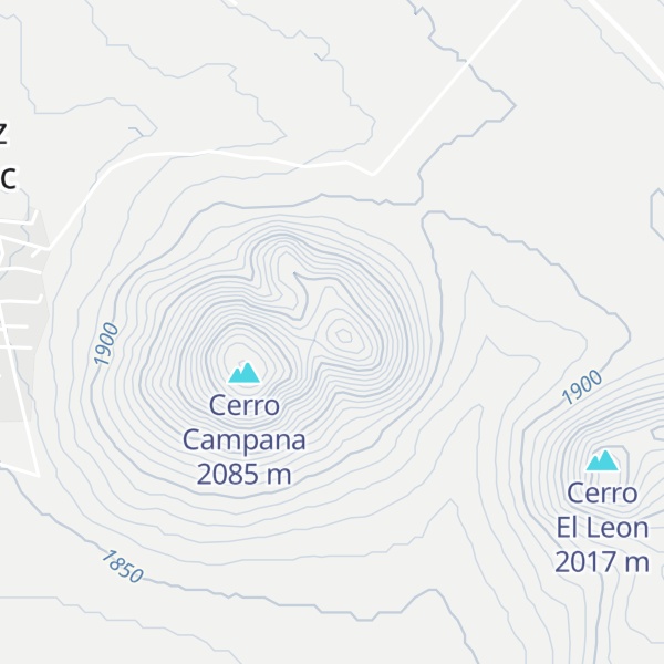 Map of Cerro Xochitepetzi