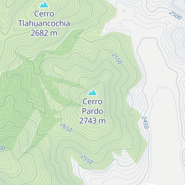 Map of Cerro Pardo
