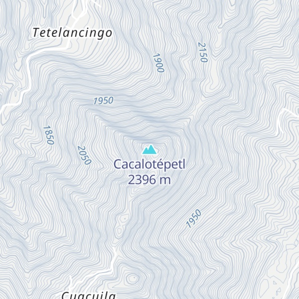 Map of Cacalotépetl