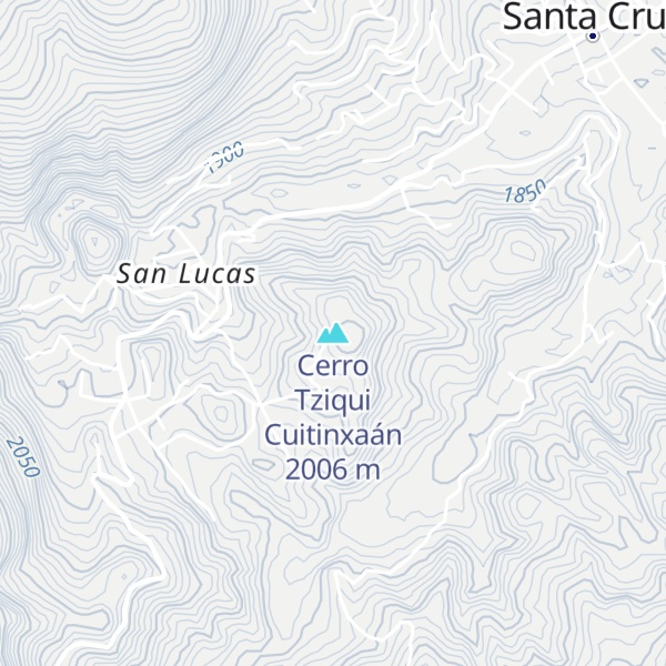 Map of Cerro Tziqui Cuitinxaán