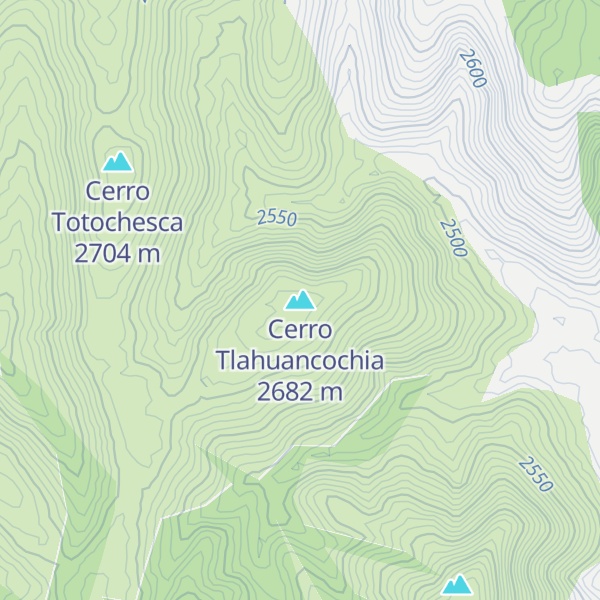 Map of Cerro Tlahuancochia