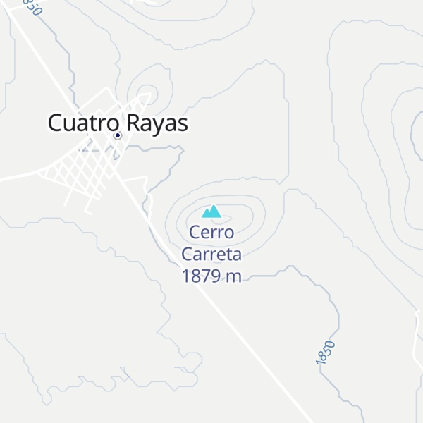 Map of Cerro Carreta