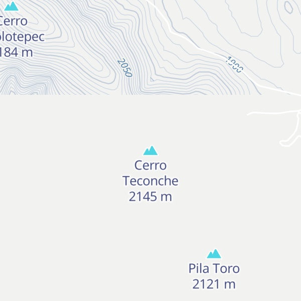 Map of Cerro Teconche