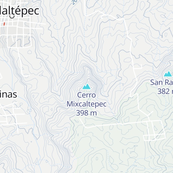 Map of Cerro Mixcaltepec