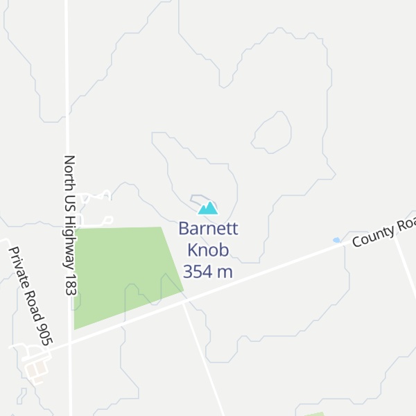 Map of Barnett Knob