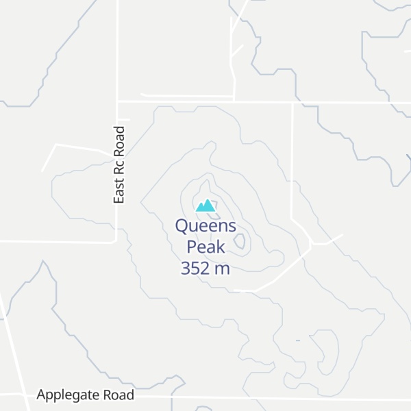 Map of Queens Peak