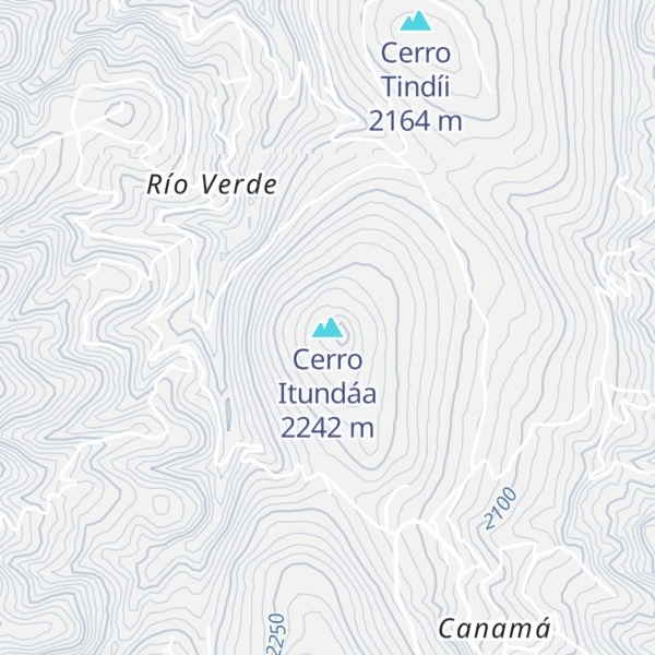 Map of Cerro Itundáa