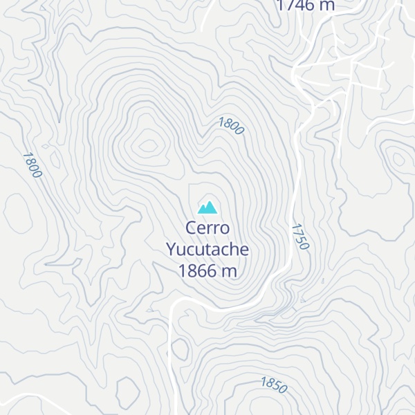 Map of Cerro Yucutache