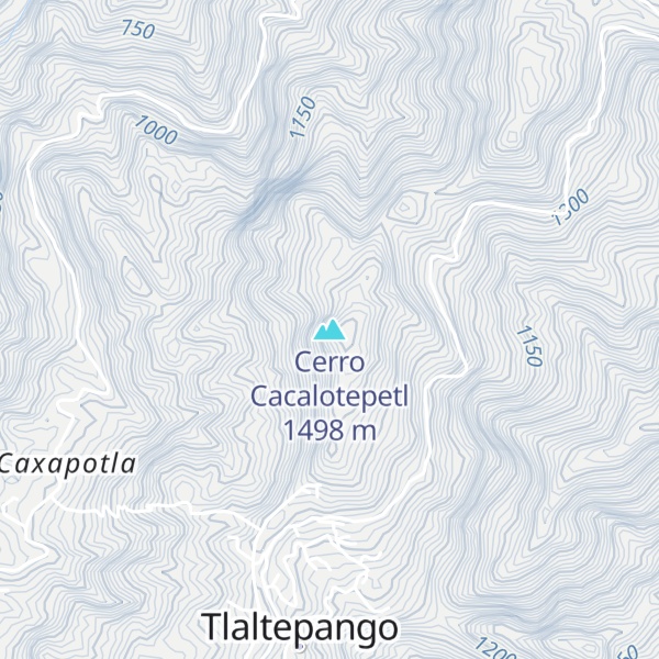 Map of Cerro Cacalotepetl