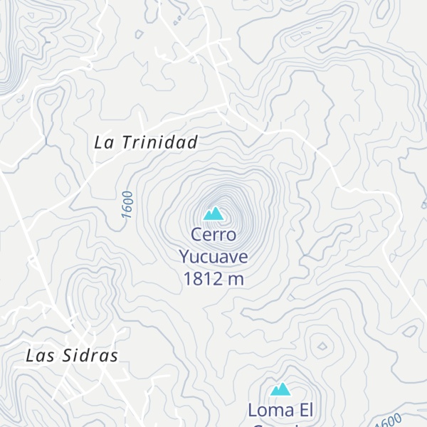 Map of Cerro Yucuave