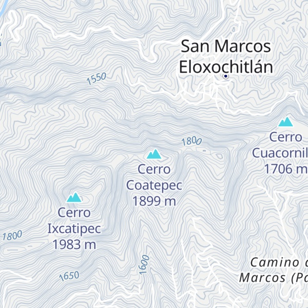 Map of Cerro Coatepec