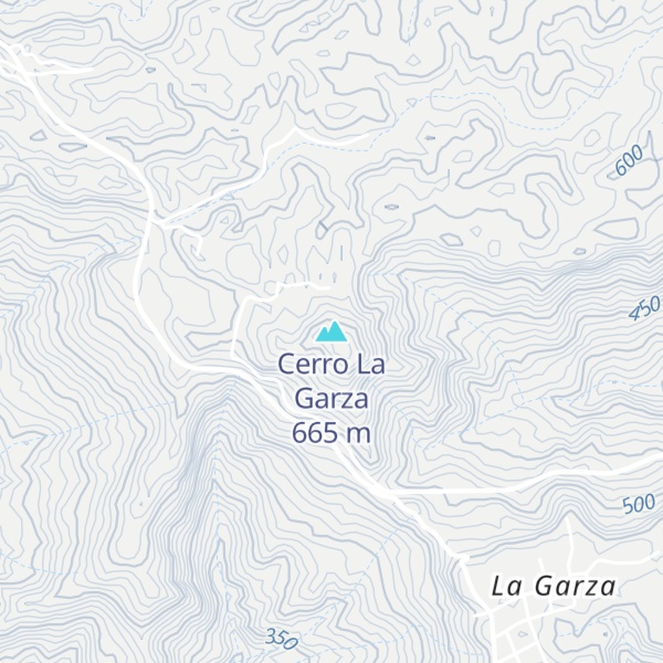 Map of Cerro La Garza