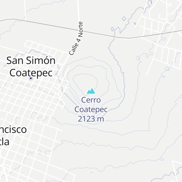 Map of Cerro Coatepec