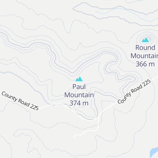Map of Paul Mountain