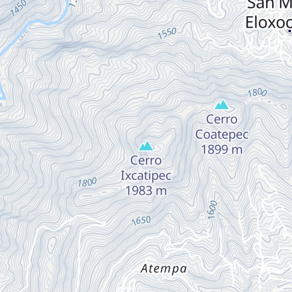 Map of Cerro Ixcatipec