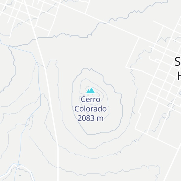 Map of Cerro Colorado