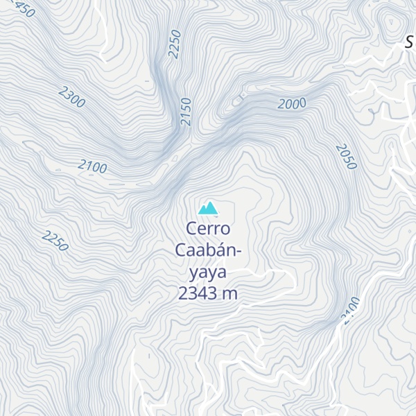 Map of Cerro Caabán-yaya