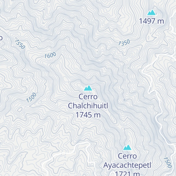Map of Cerro Chalchihuitl