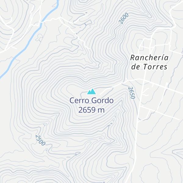 Map of Cerro Gordo