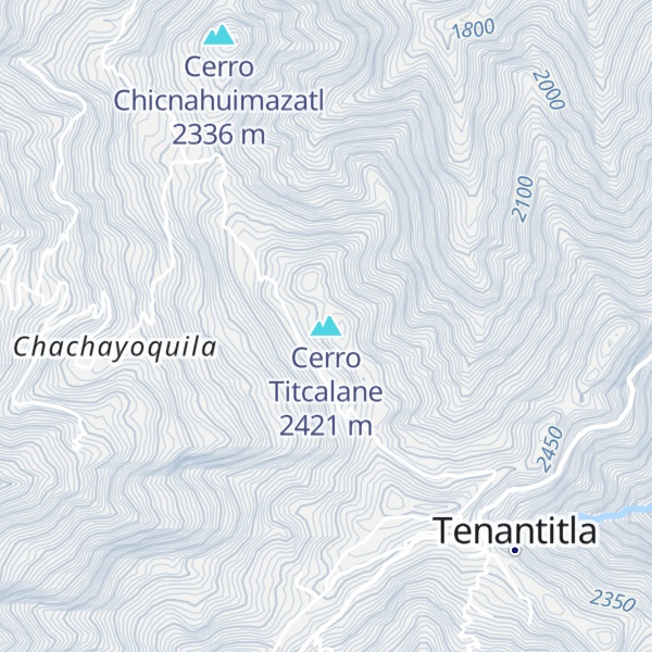 Map of Cerro Titcalane
