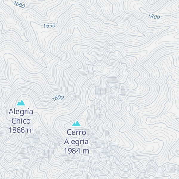 Map of Tres Cerros