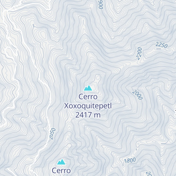 Map of Cerro Xoxoquitepetl