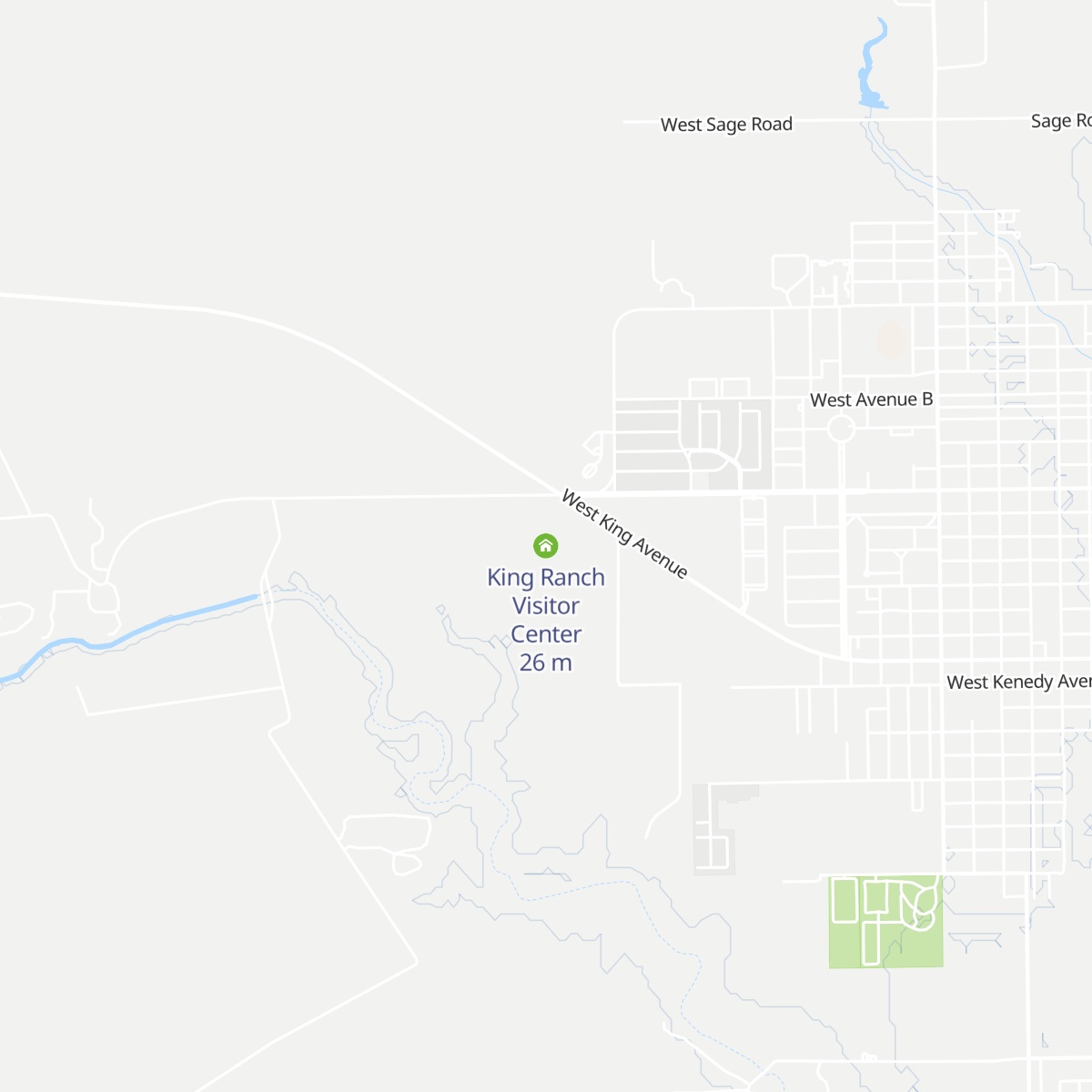 King Ranch Visitor Center map