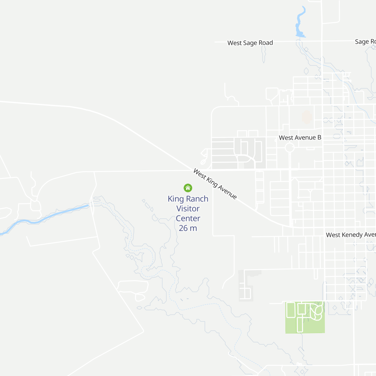 King Ranch Visitor Center map