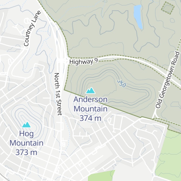 Map of Anderson Mountain