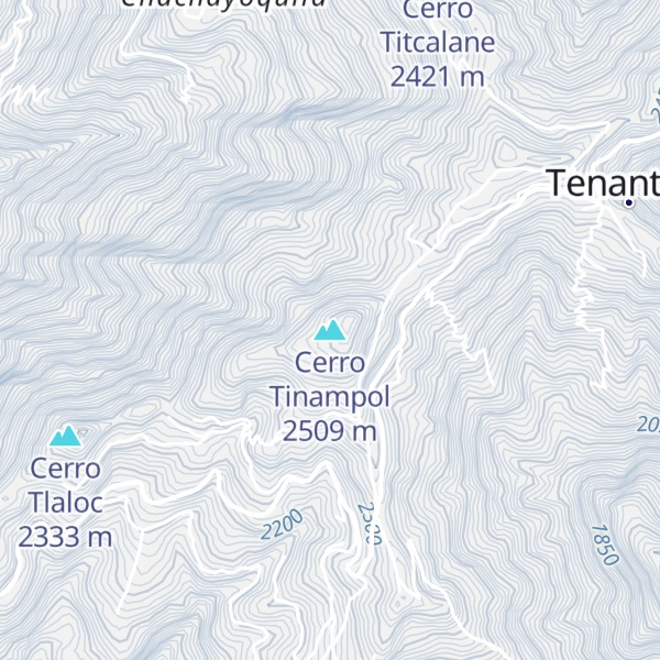 Map of Cerro Tinampol