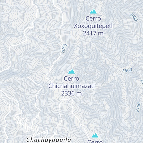 Map of Cerro Chicnahuimazatl