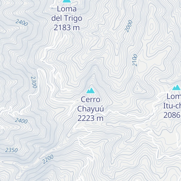 Map of Cerro Chayuú