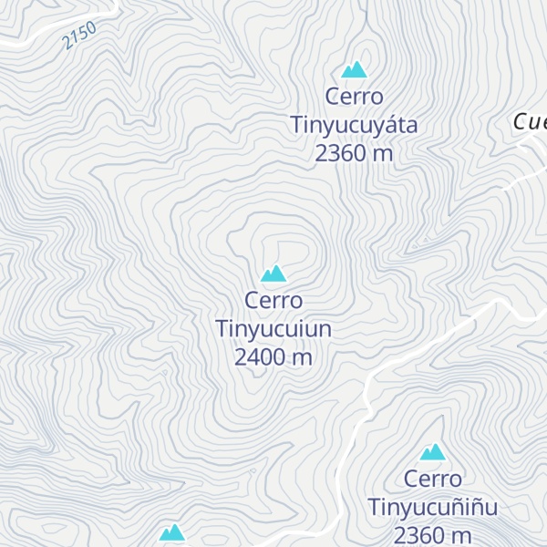 Map of Cerro Tinyucuiun