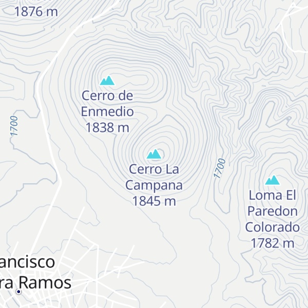Map of Cerro La Campana