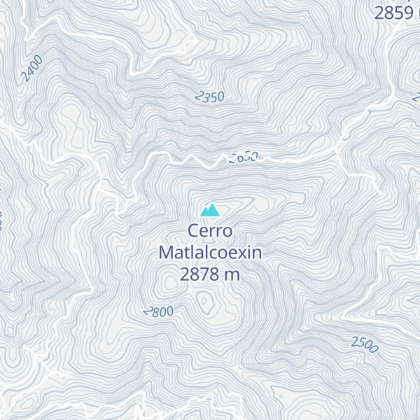 Map of Cerro Matlalcoexin