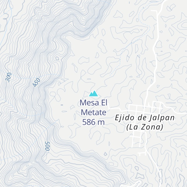 Map of Mesa El Metate